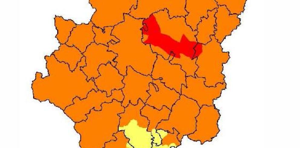 Prealerta roja por incendios forestales en Alcubierre 