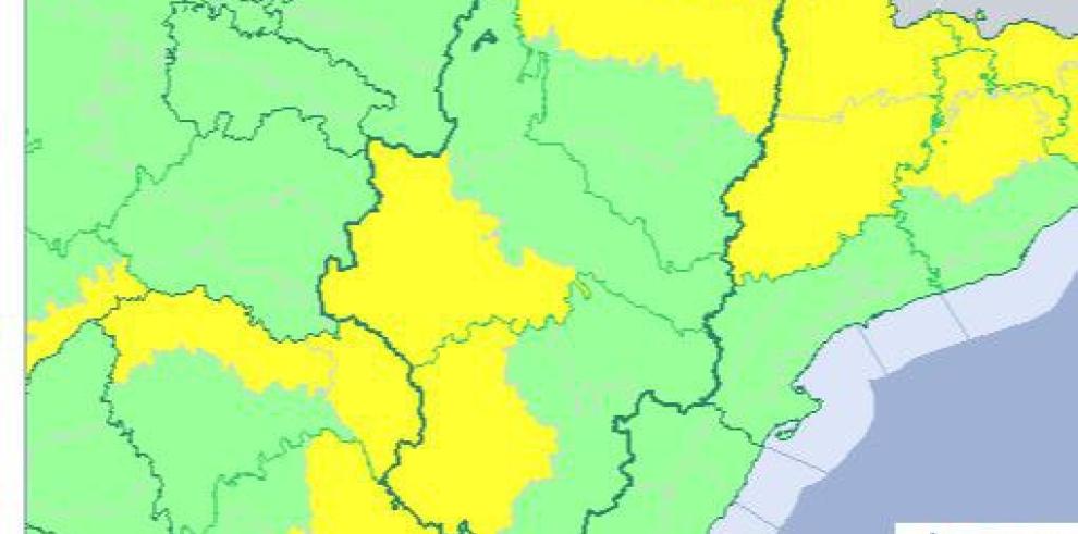 Aviso de nivel amarillo por temperaturas mínimas en el Pirineo, Ibérica Zaragozana, Albarracín y Jiloca