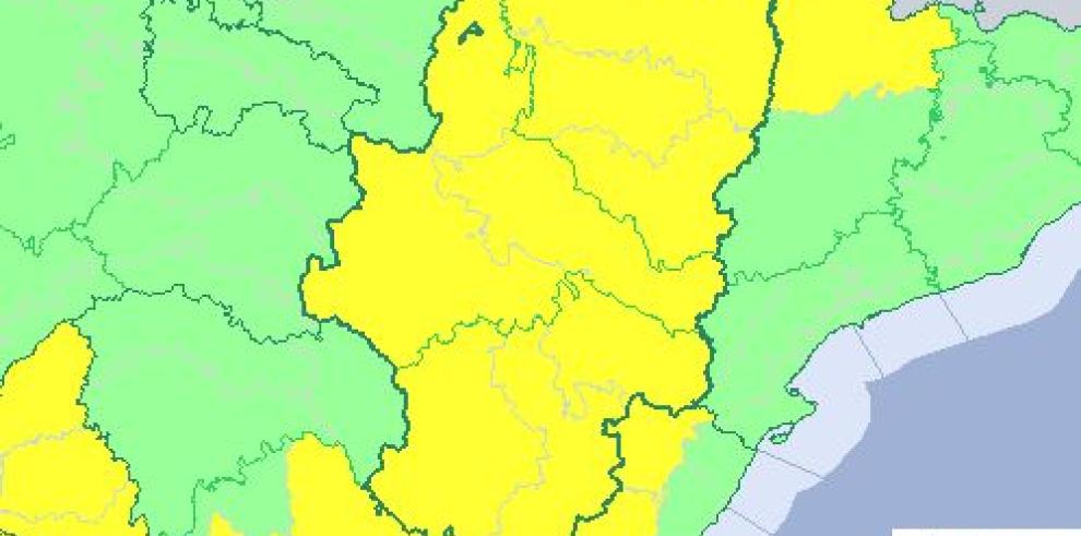 Aviso amarillo por tormentas y altas temperaturas para el martes, 15 de agosto