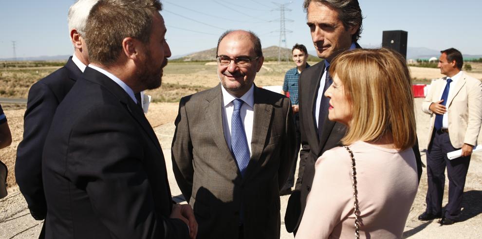 Primera piedra de las obras en el tramo Mallén-Gallur de la A-68