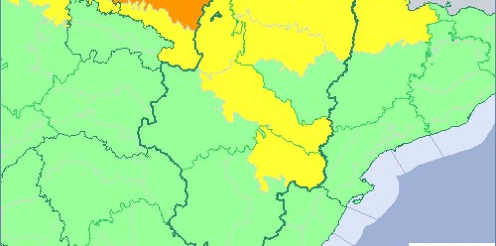 Aviso amarillo por lluvias y tormentas