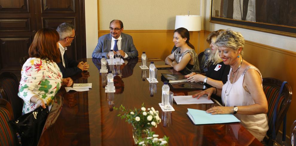 Reunión de Javier Lambán sobre el Hospital de Jaca