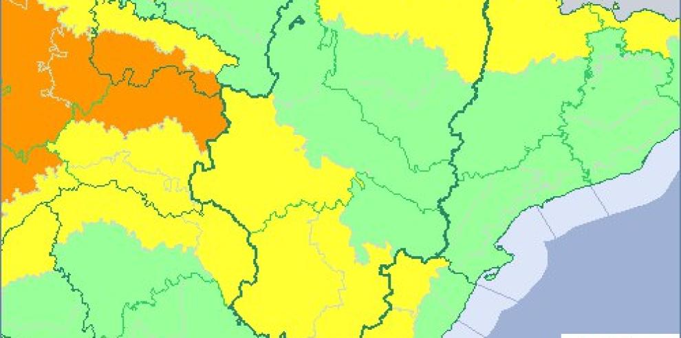 Aviso amarillo por nevadas en el Pirineo y por viento en gran parte de Aragón