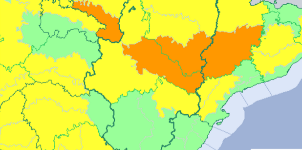 Aviso naranja por temperaturas máximas en el sur de Huesca y Ribera del Ebro