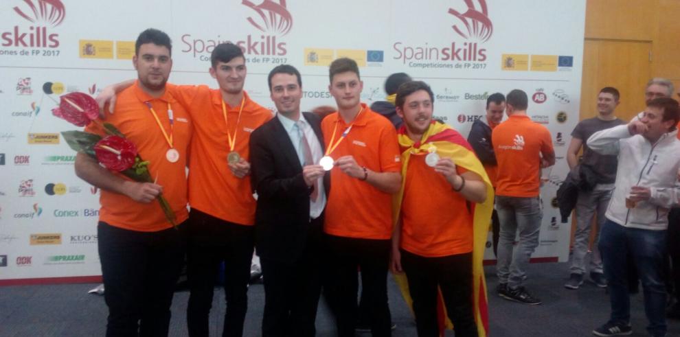 Cuatro alumnos de centros de Aragón consiguen medallas en la Olimpiada nacional de FP Spainskills2017