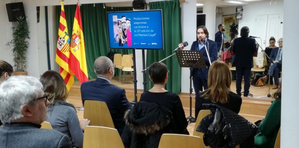 La Casa de Aragón de Madrid despliega la alfombra roja para las cuatro producciones aragonesas candidatas a los Goya