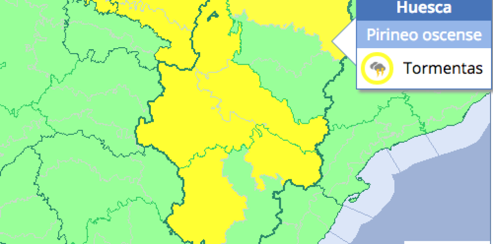 Ampliado el aviso amarillo por tormentas