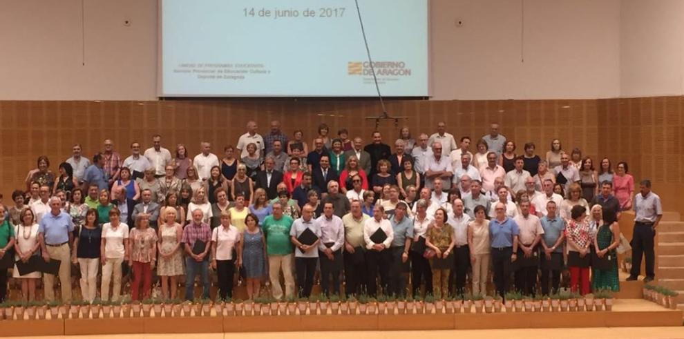 Educación homenajea a los 333 docentes jubilados este año en la provincia de Zaragoza