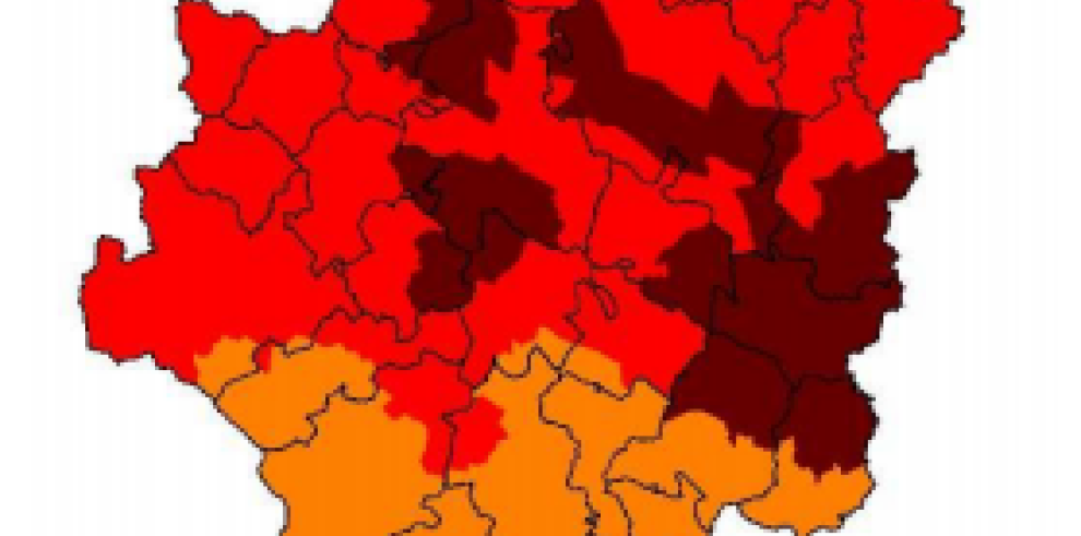 Máximo riesgo por incendios forestales en varios puntos de Aragón 