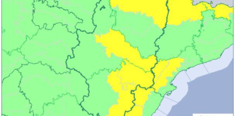 Avisos amarillos por temperaturas mínimas y viento en amplias zonas de Aragón