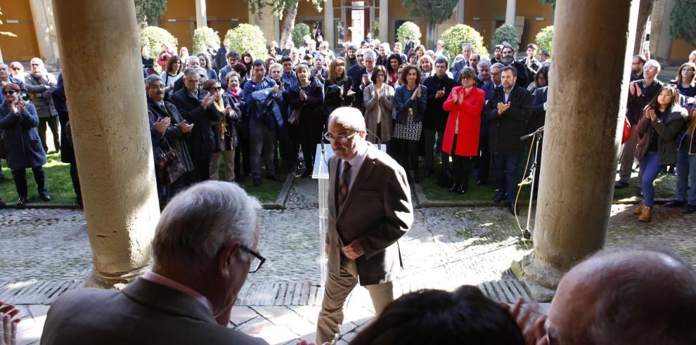 El Presidente de Aragón honra la dimensión humana de Orwell y anuncia varias actividades de homenaje a los 10.000 brigadistas internacionales