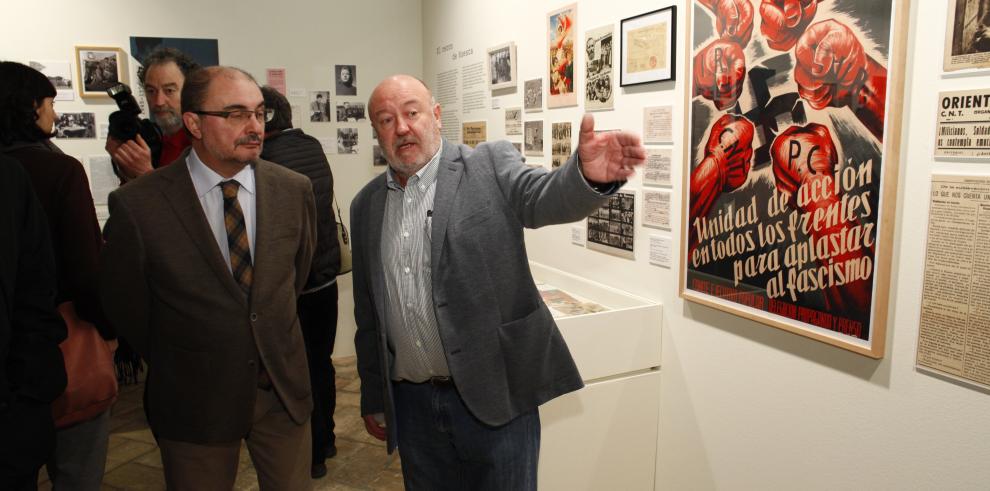 El Presidente de Aragón honra la dimensión humana de Orwell y anuncia varias actividades de homenaje a los 10.000 brigadistas internacionales