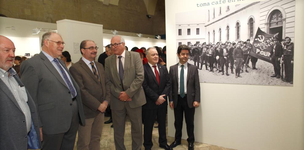 El Presidente de Aragón honra la dimensión humana de Orwell y anuncia varias actividades de homenaje a los 10.000 brigadistas internacionales