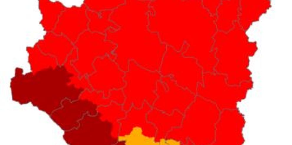 Máximo riesgo de incendios