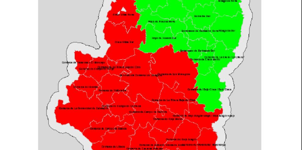 Mapa de Indice de Riesgo de incendios forestales 22-12-17