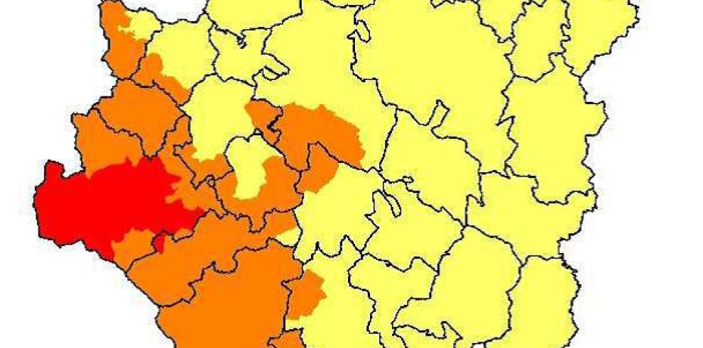 Prealerta roja por incendios en la Depresión del Jalón, Montes Universales y Rodeno