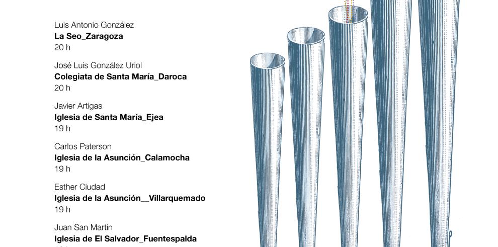 Cultura organiza nueve conciertos simultáneos en el I Ciclo de Órgano Música y Patrimonio de Aragón