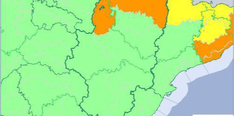 Aviso naranja por tormentas y amarillo por lluvias en Pirineo y Cinco Villas