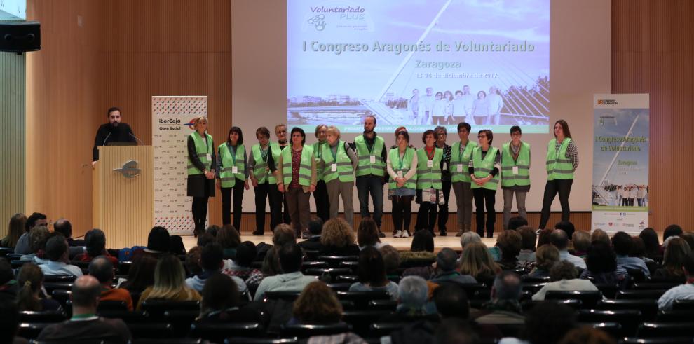 El I Congreso Aragonés de Voluntariado cierra sus puertas con un reconocimiento al papel de los voluntarios como motor impulsor de las entidades sociales 