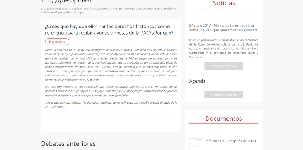Aragón publica la web "reformapac.es" para favorecer el debate sobre la reforma de la Política Agraria Comunitaria