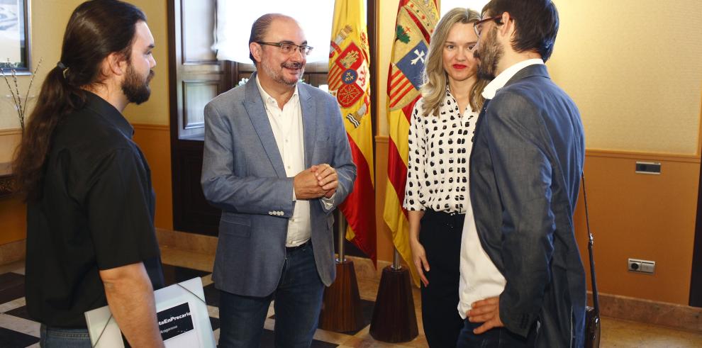 Primera reunión institucional del Presidente de Aragón con el coordinador general de IU-Aragón