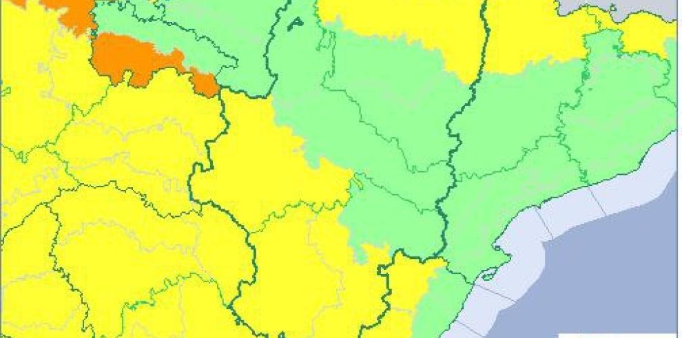 Aviso amarillo por nieve en el Pirineo y por viento en gran parte de Aragón