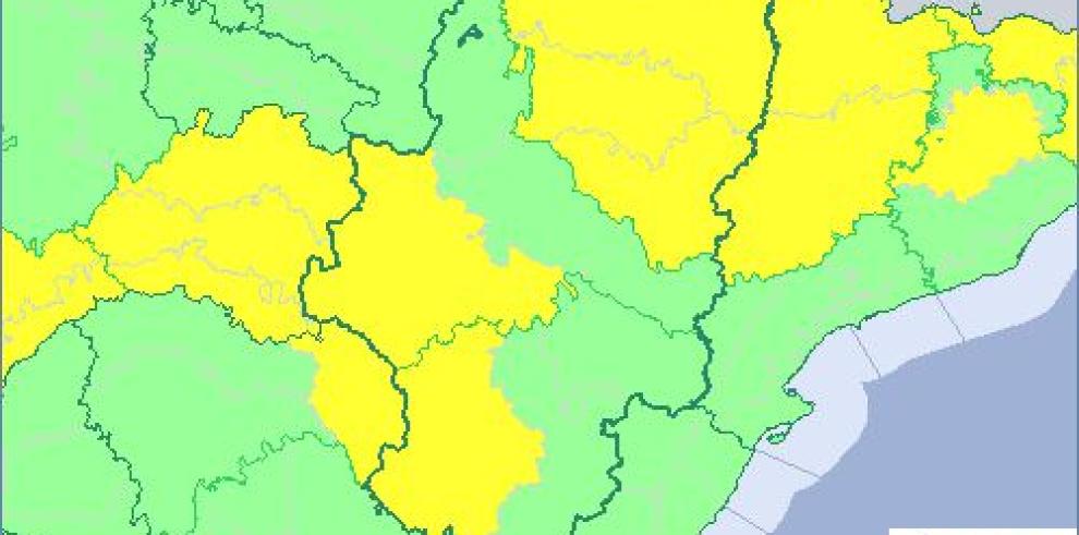 Aviso amarillo por viento hoy en el Pirineo y temperaturas mínimas mañana en amplias zonas de Aragón