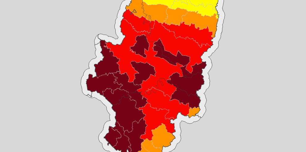 Máxima alerta por incendios en gran parte de Aragón