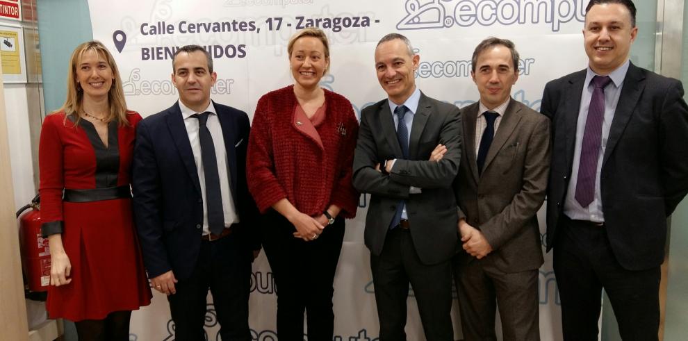 Marta Gastón respalda la expansión de Ecomputer en Zaragoza