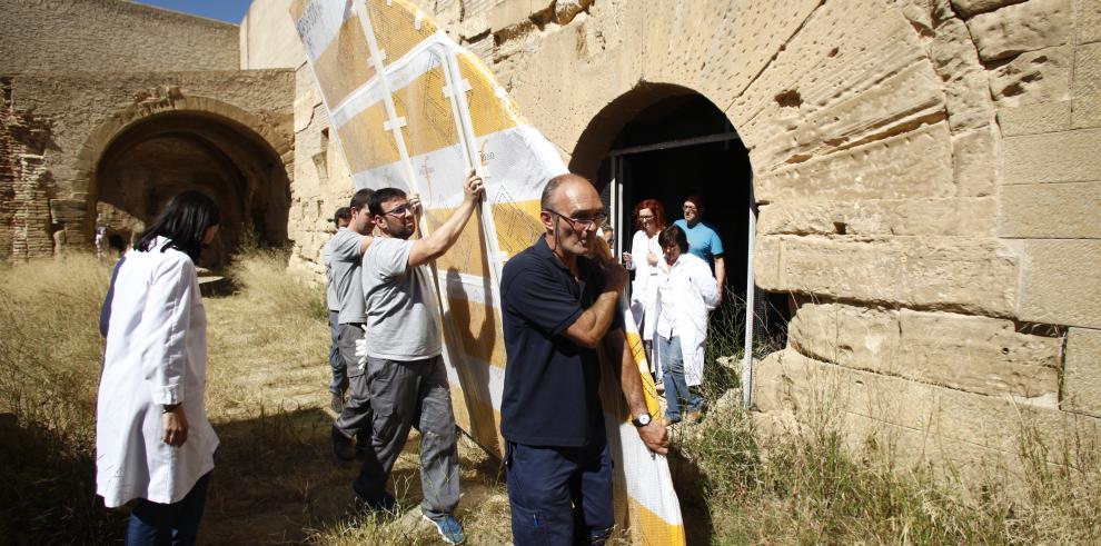 Un equipo del Gobierno de Aragón, listo para la recepción en Sijena de las 44 piezas que Cataluña debe devolver este sábado