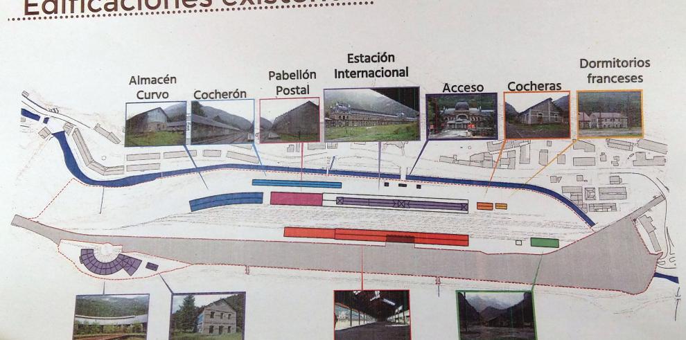 Soro presenta un proyecto para Canfranc con el que se recupera el conjunto de la estación y se garantiza el uso ferroviario