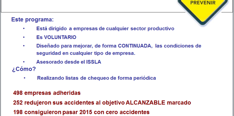 Medio millar de empresas aragonesas participan en el Programa “Objetivo Cero Accidentes”