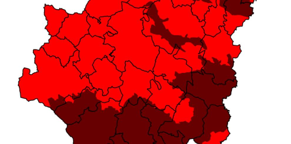 Muy alto riesgo de incendio forestal en todo Aragón