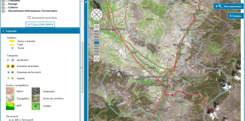 La web del Instituto Geográfico de Aragón incorpora nuevos datos sobre transporte y depuradoras