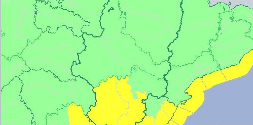 Aviso amarillo por nieve en Gúdar y Maestrazgo y por bajas temperaturas en el Pirineo