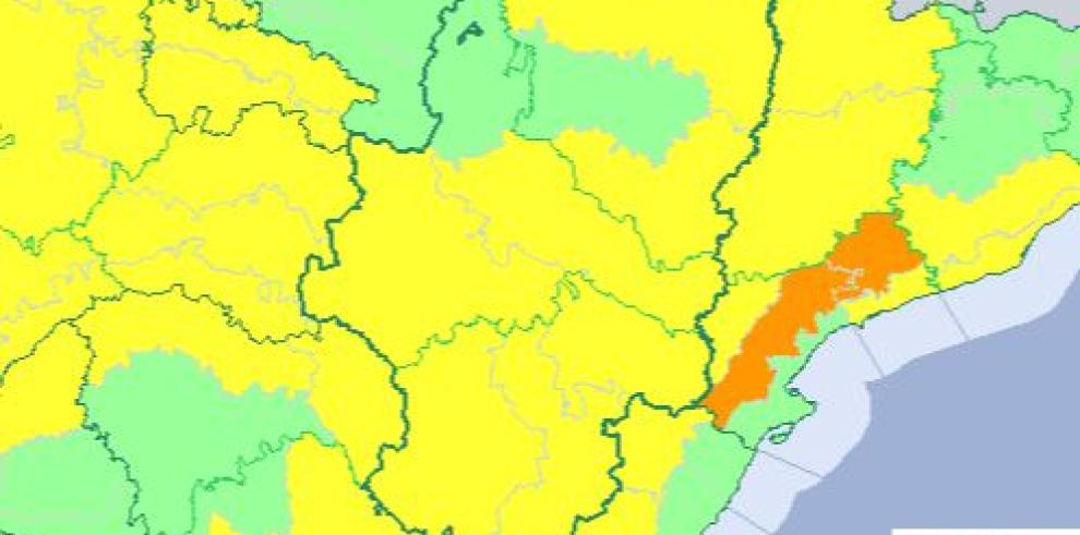 Ampliación del aviso amarillo por viento en la Ibérica zaragozana, el Pirineo oscense y en dos zonas de Teruel 