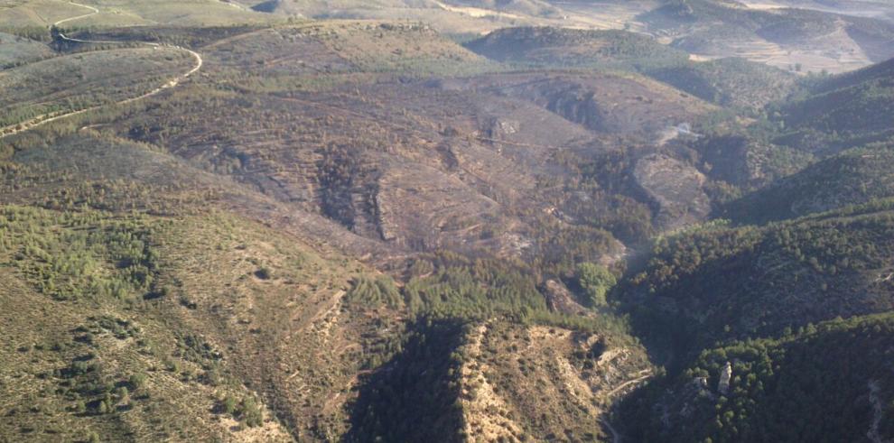 Estabilizado el incendio de Ejulve en Teruel