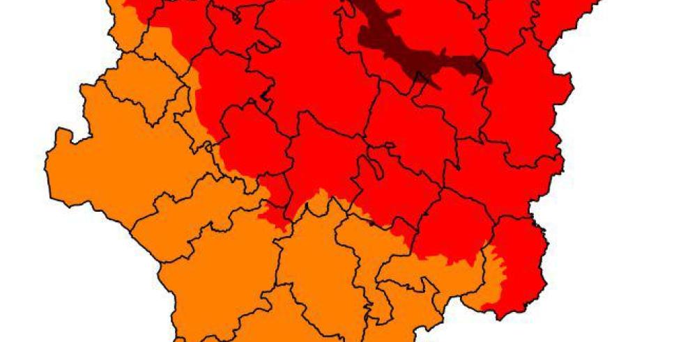 Riesgo de incendio alto o muy alto en diferentes zonas de Aragón