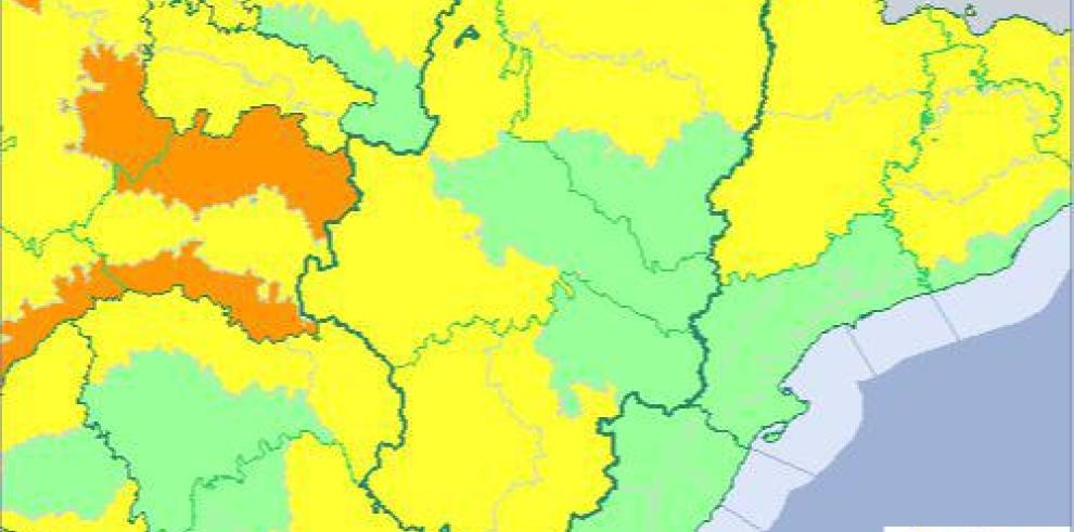 Aviso amarillo por temperaturas mínimas en las tres provincias