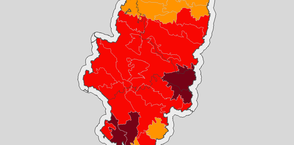 Máximo riesgo de incendios forestales en todo Aragón