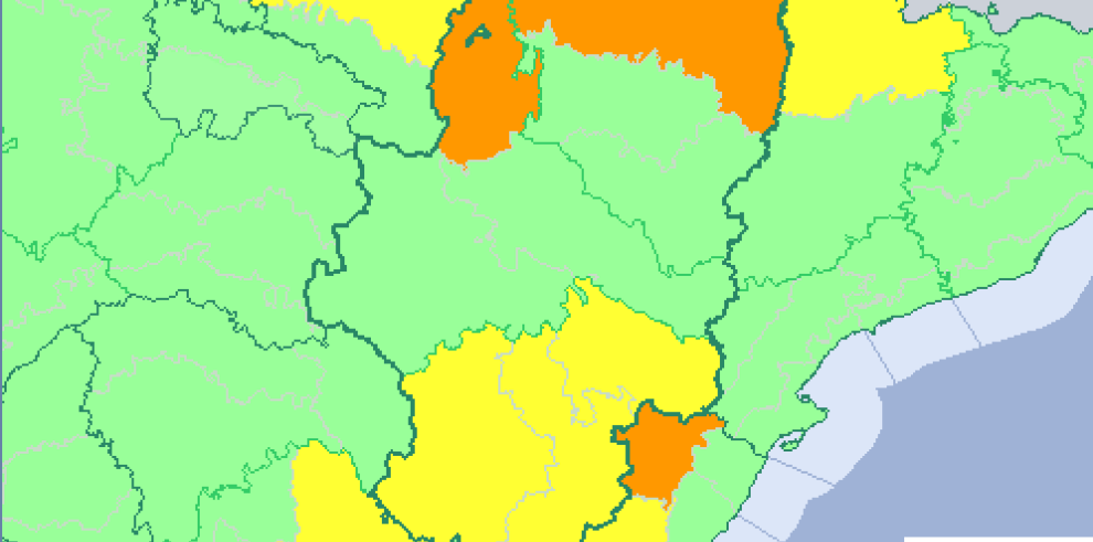 Ampliado el aviso amarillo por nevadas a la Ribera del Ebro y centro de Huesca