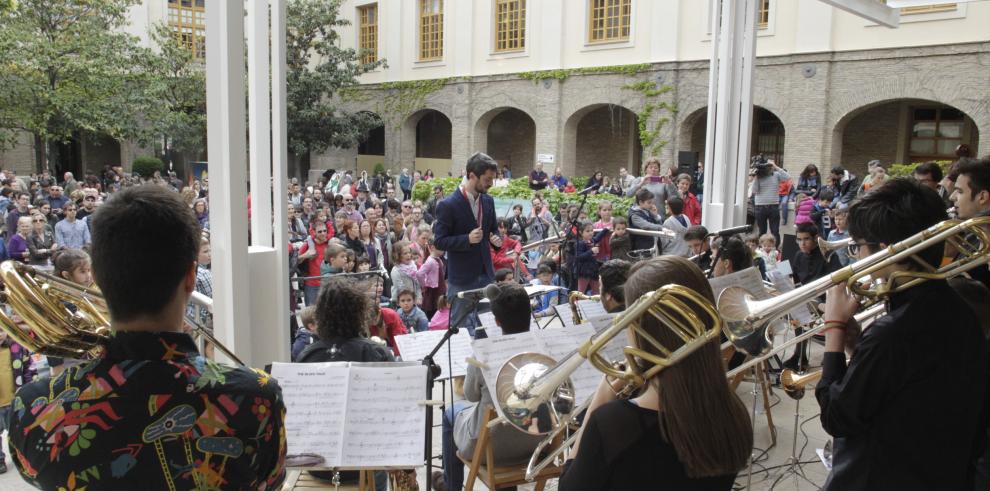 Niños y niñas de todo Aragón llenan de música el Edificio Pignatelli