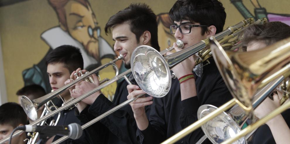 Niños y niñas de todo Aragón llenan de música el Edificio Pignatelli