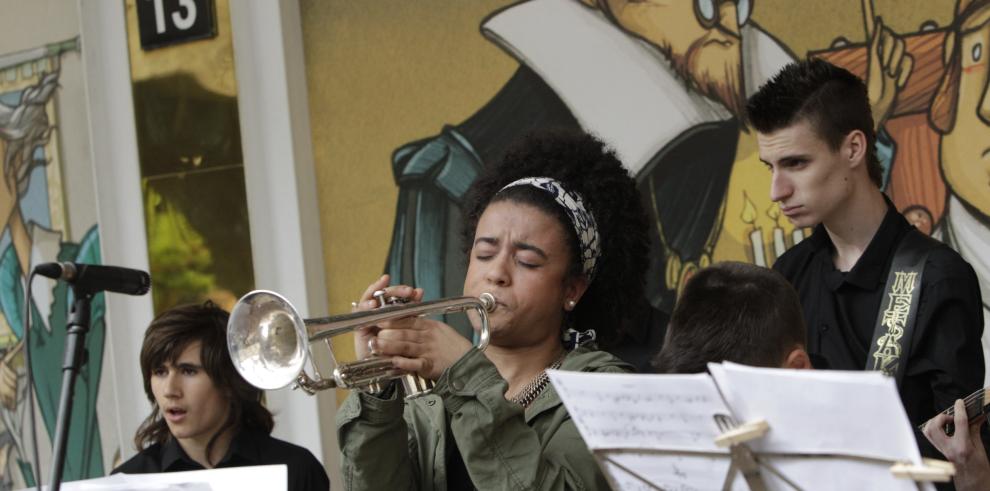 Niños y niñas de todo Aragón llenan de música el Edificio Pignatelli