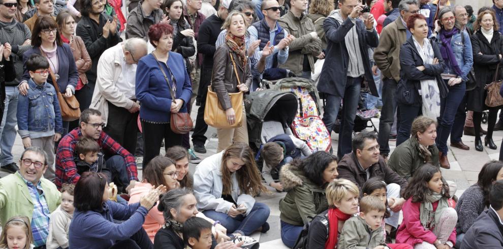 Niños y niñas de todo Aragón llenan de música el Edificio Pignatelli