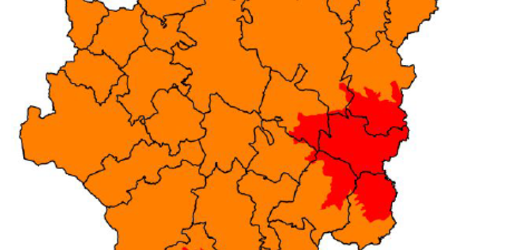 Riesgo alto de incendios en Bajo Ebro y Turia
