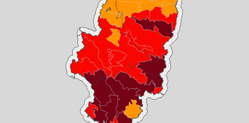 Muy alto riesgo de incendio en gran parte de Aragón