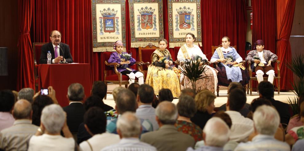 Javier Lambán, pregonero del Pilar en la Casa de Aragón en Barcelona en la celebración de su centenario