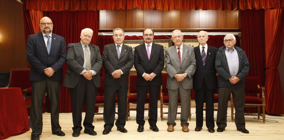 Javier Lambán, pregonero del Pilar en la Casa de Aragón en Barcelona en la celebración de su centenario