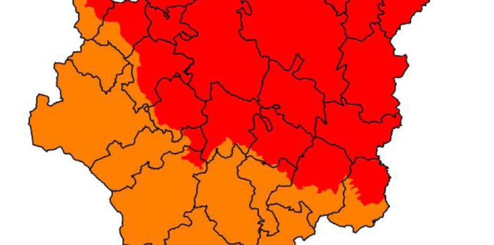 Al to Riesgo de incendios en gran parte del territorio aragonés